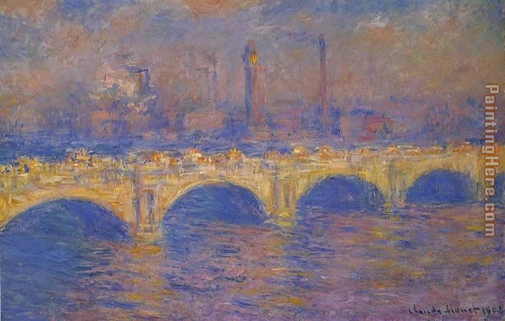 Claude Monet Waterloo Bridge Sunlight Effect 1
